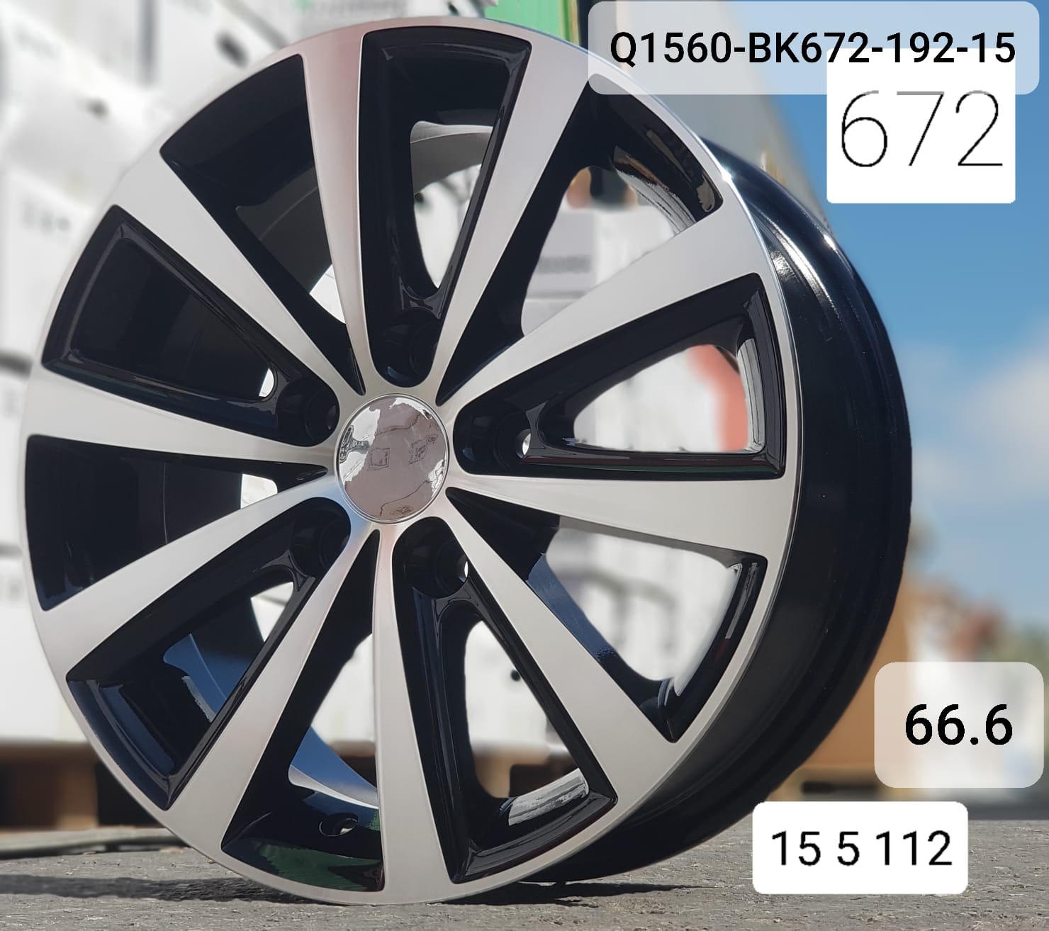 ג'אנט 15 - 5X112 גימור Gunmetal Machined Face