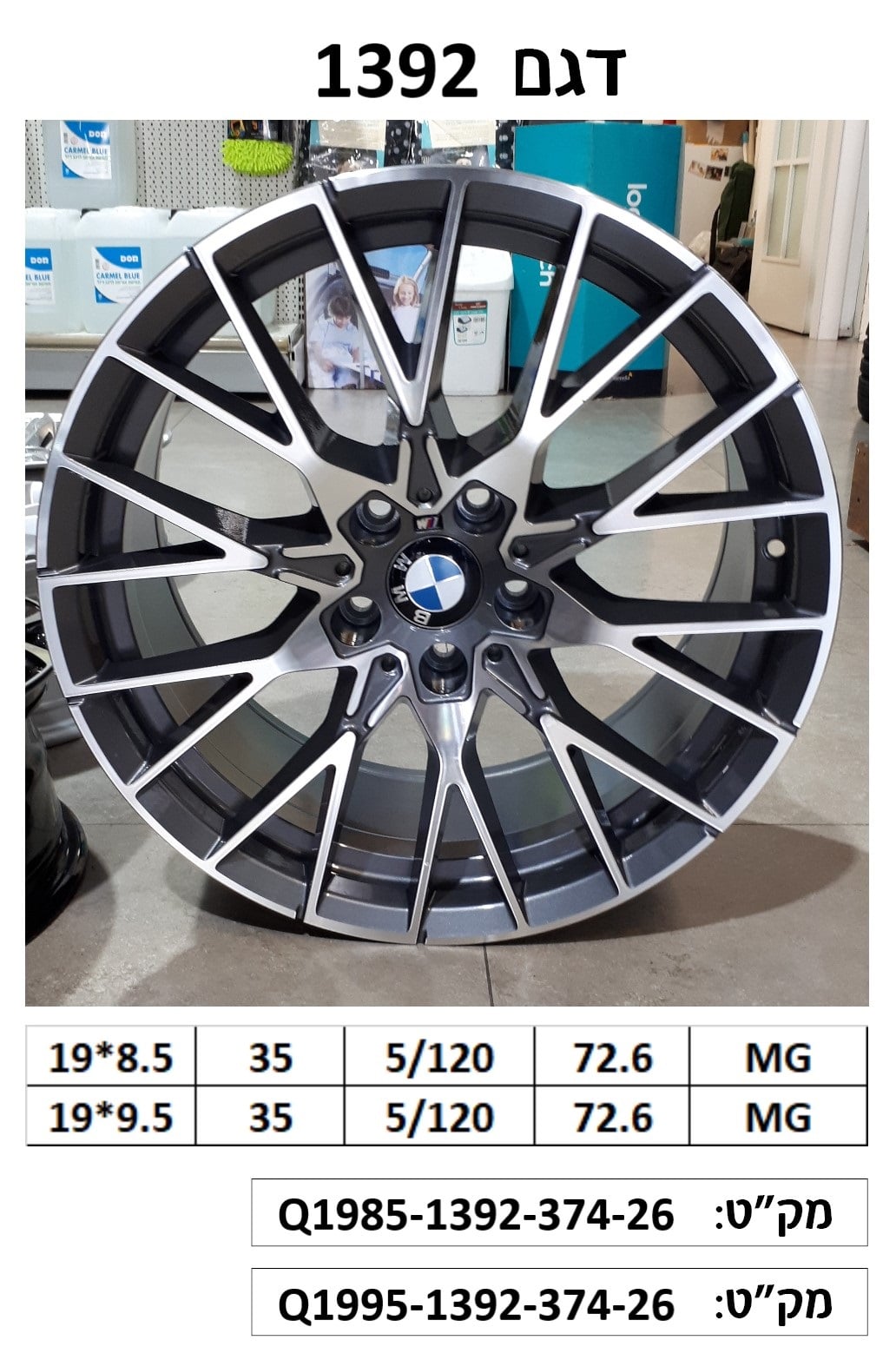 ג'אנט 19 - 5X120 גימור Gunmetal Machined Face