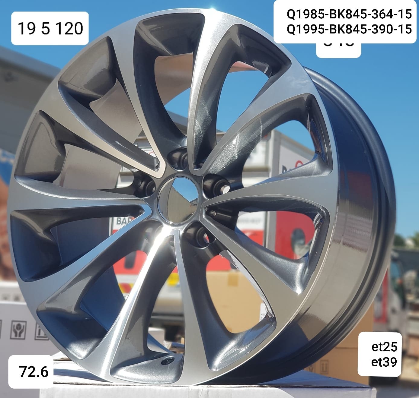 ג'אנט 19 - 5X120 גימור Gunmetal Machined Face